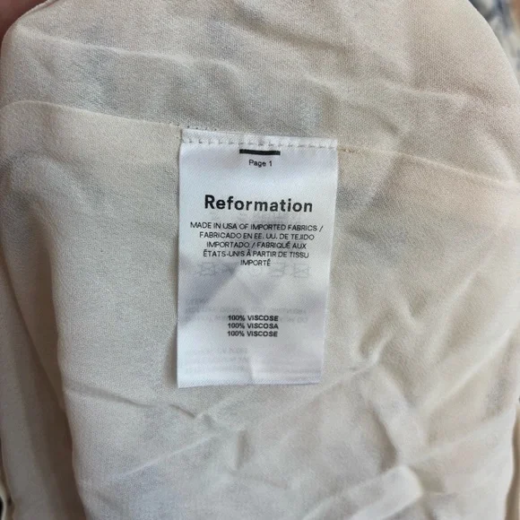 NWT Reformation Grady Mini Dress, Size 6